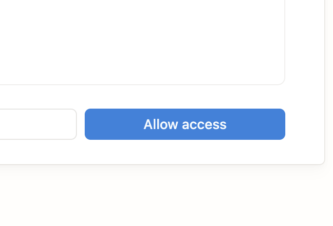 Notion Allow access button